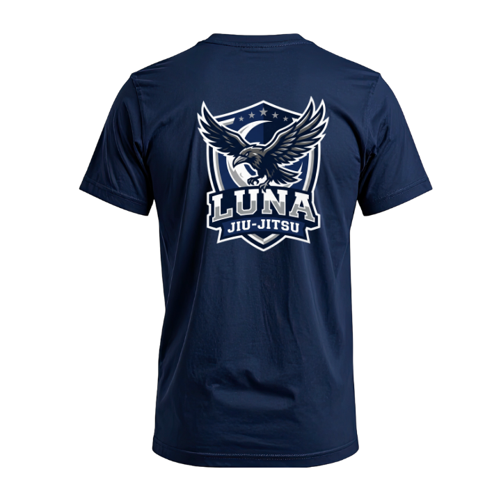 camiseta luna basica azul escuro costas