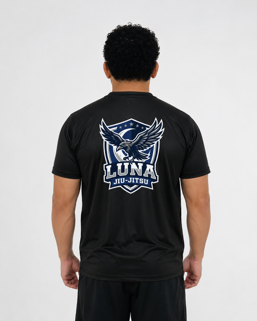 camiseta luna basica preta costas